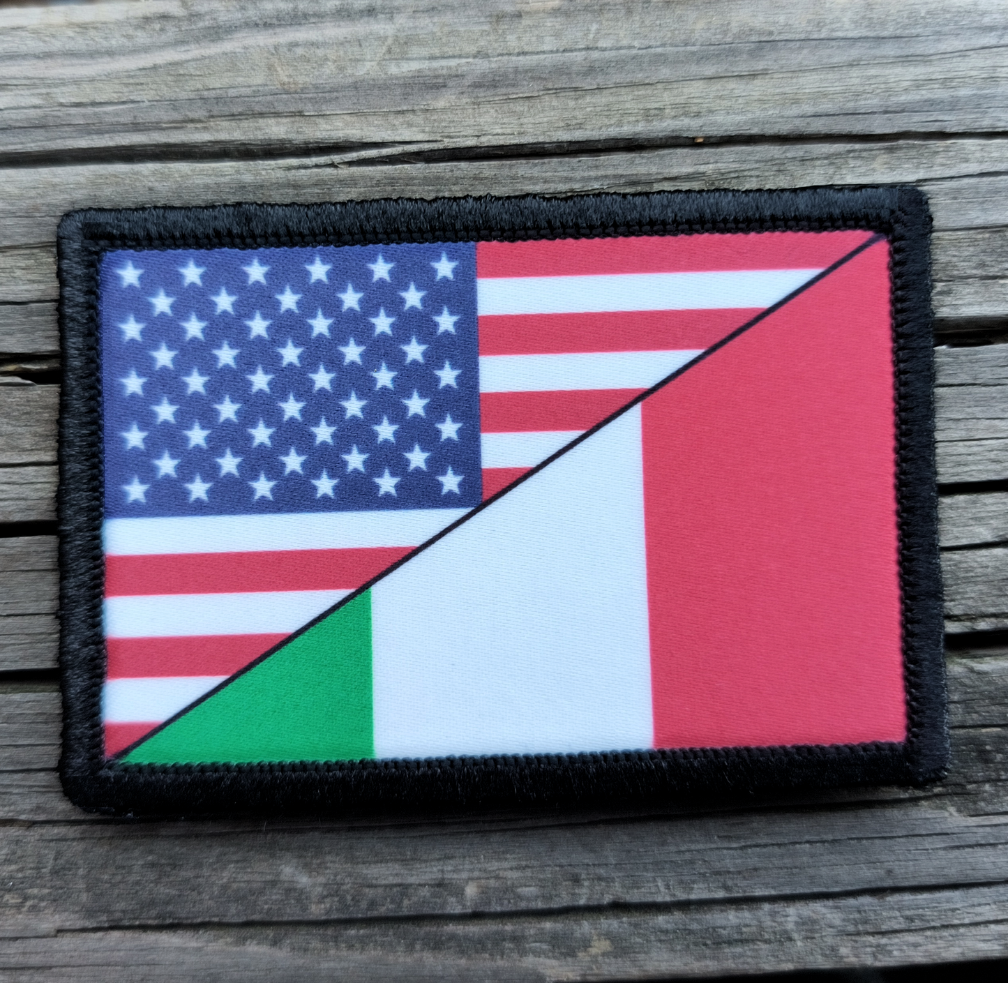 Italian American Flag Morale Patch