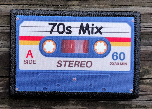 70s Mix Tape Cassette Morale Patch