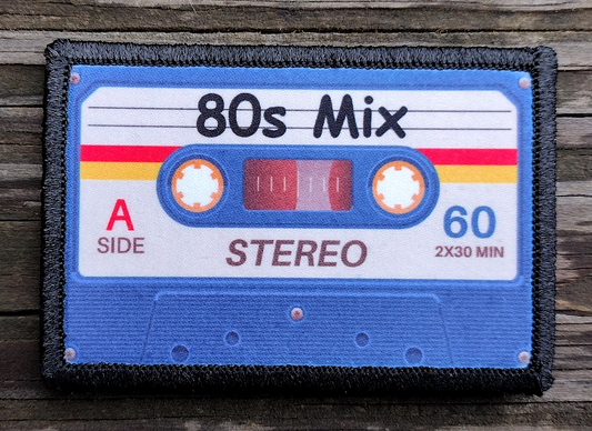 80s Mix Tape Cassette Morale Patch