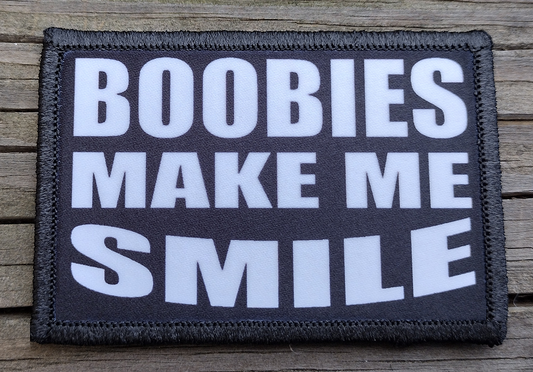 Boobies Make Me Smile Morale Patch