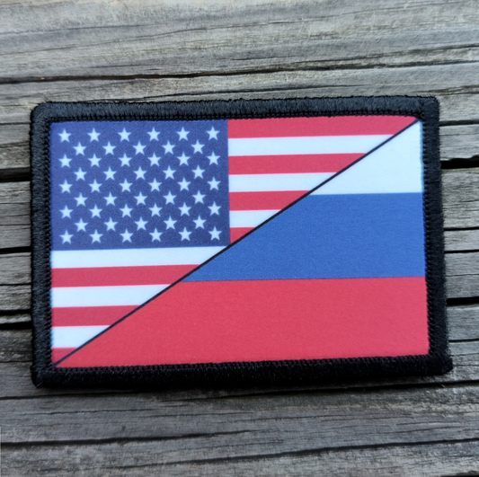 American Russian Flag Morale Patch