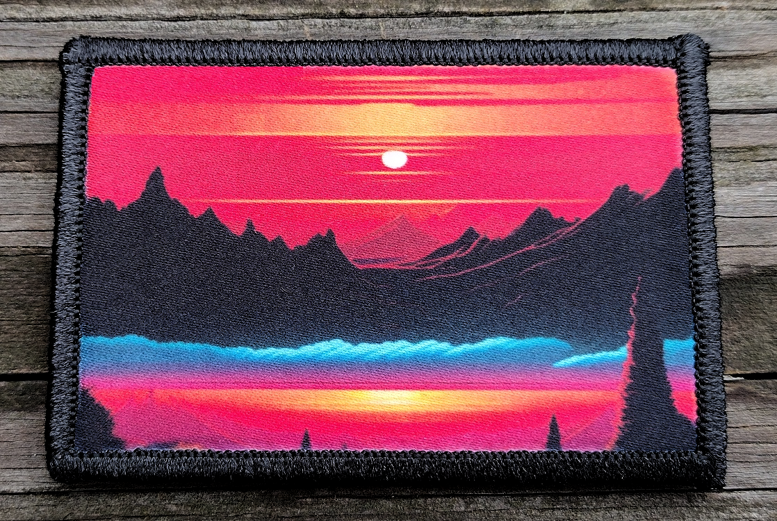 Mountain Lake Sunset Morale Patch