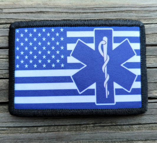 Paramedic EMT Flag Morale Patch