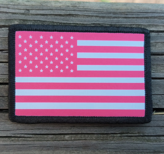 Pink American Flag Morale Patch
