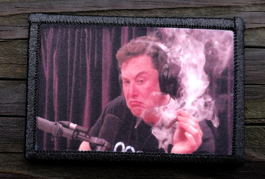 Elon Musk Smoking Morale Patch
