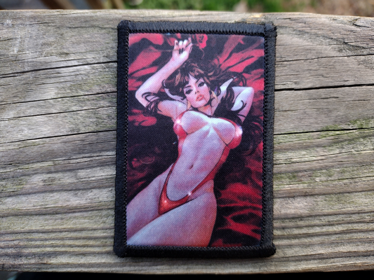 Pinup Girl Laying Down Morale Patch