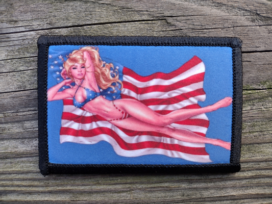 American Flag Pinup Girl Morale Patch