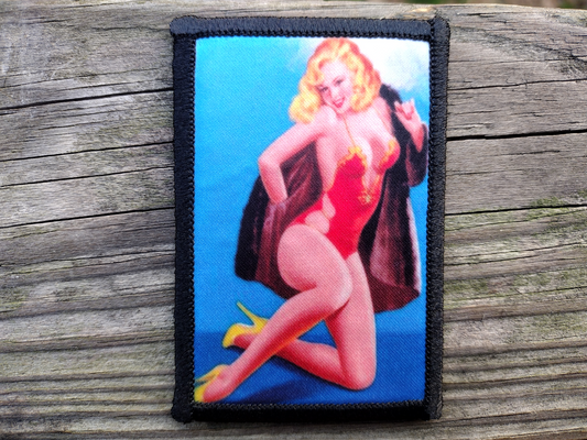 Pinup Girl Blonde Morale Patch