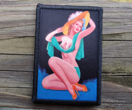 Pinup Girl Hat Morale Patch