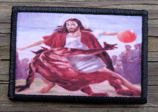 Jesus Crossing The Devil Morale Patch