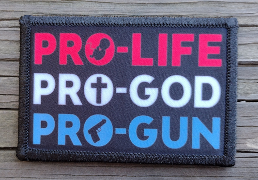 Pro Life God Gun Morale Patch