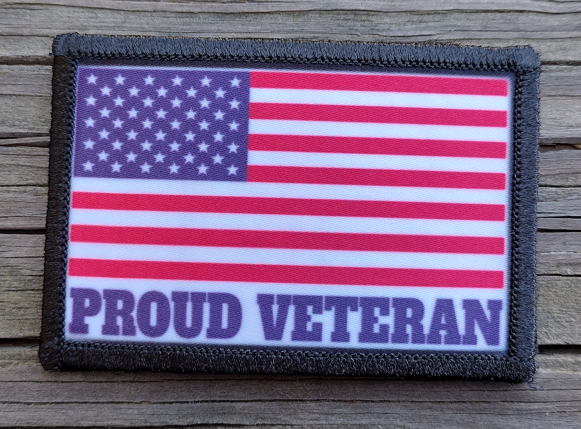 Proud Veteran American Flag Morale Patch