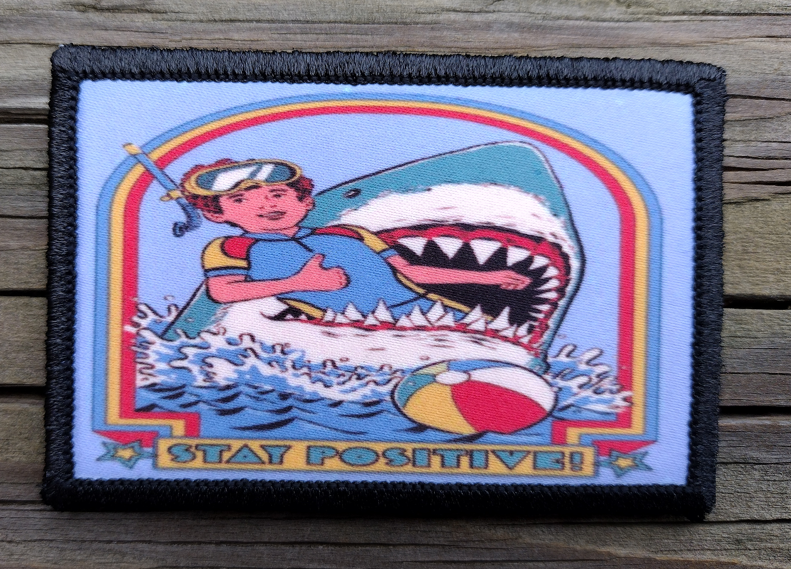 2x3 Shark Warning Tactical Patch