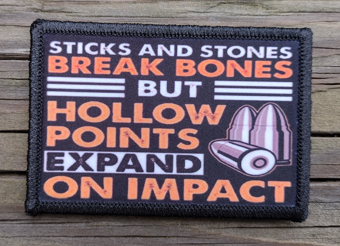 Sticks And Stones Hollow Points Morale Patch