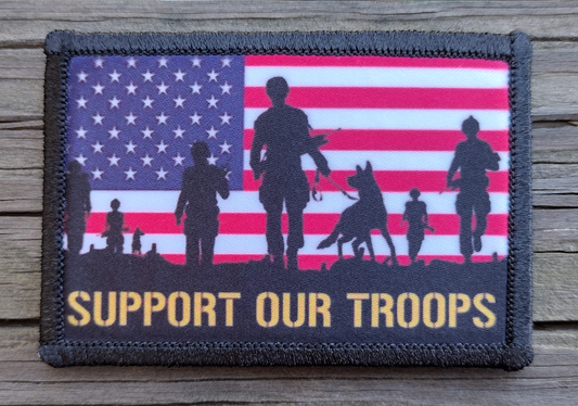 Support Our Troops American Flag Morale Patch