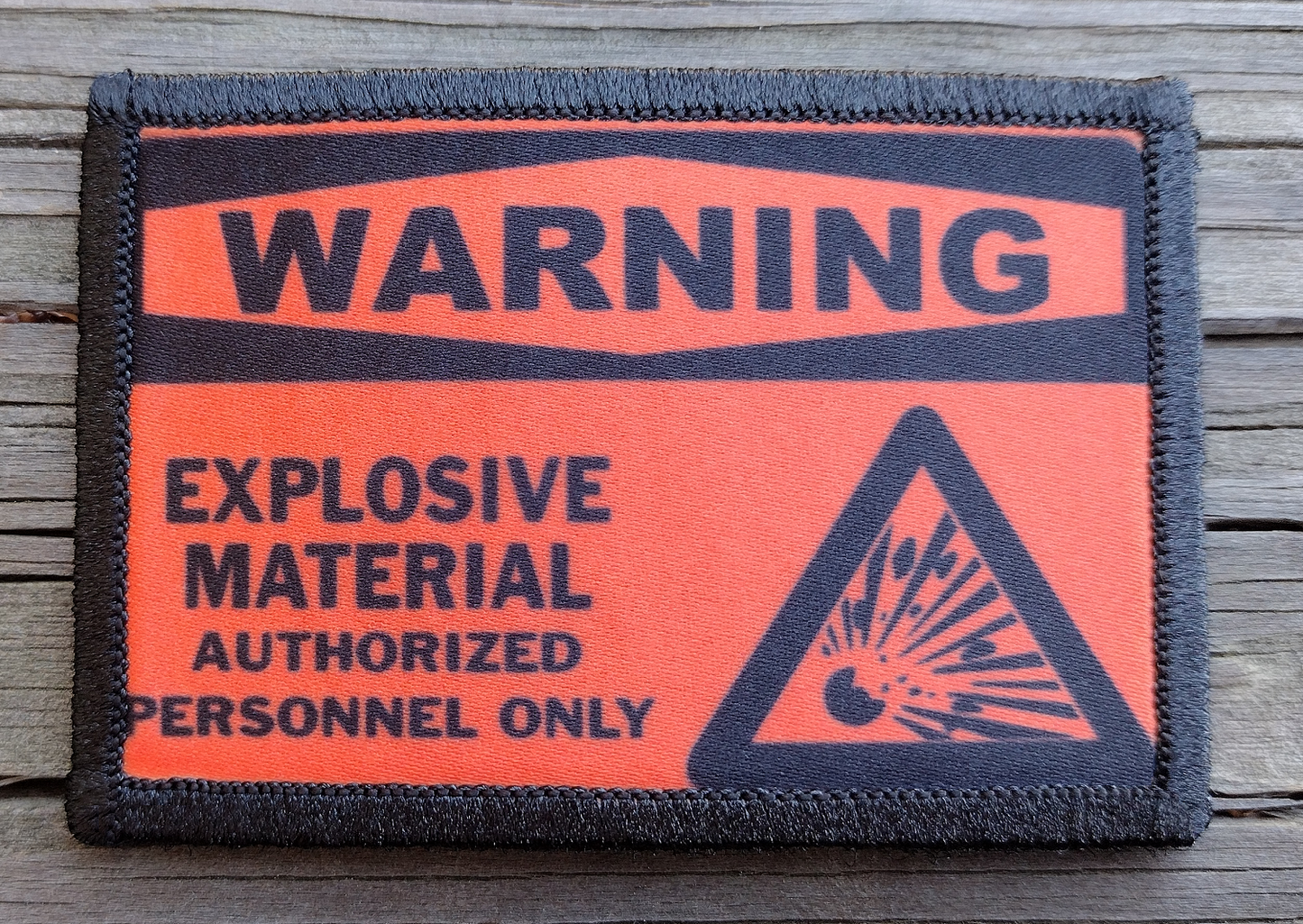 Warning Explosive Material Morale Patch